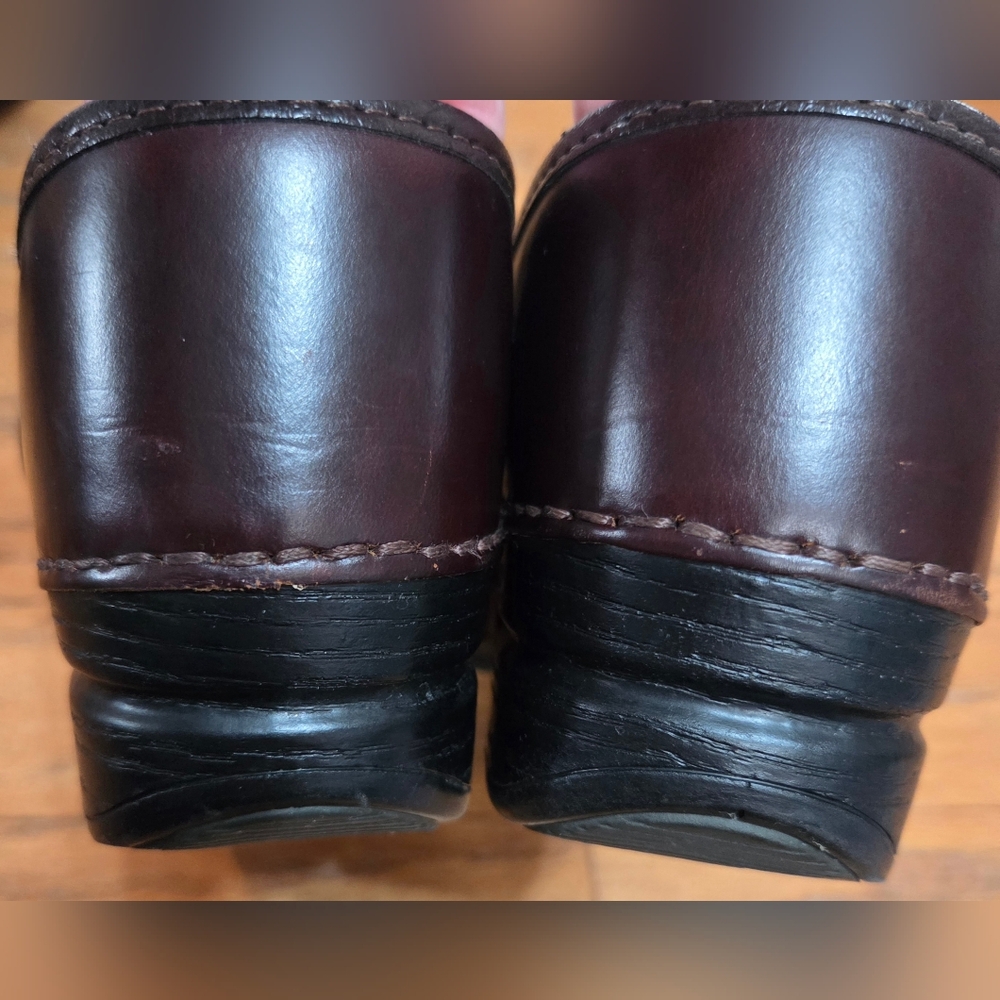 Dansko Burgundy Leather Slip-On Clog - Picture 6 of 9